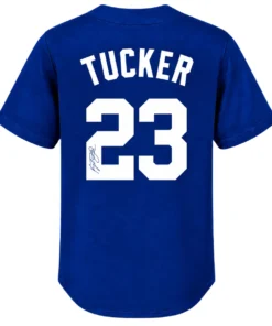 Kid's Kyle Tucker Dodgers Blue Jersey 2026 Signature Print Bold