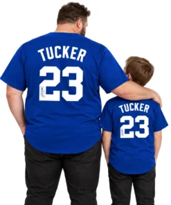 Kid's Kyle Tucker Dodgers Blue Jersey 2026 Signature Print Bold