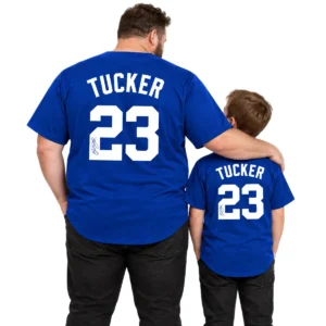 Kid's Kyle Tucker Dodgers Blue Jersey 2026 Signature Print Bold