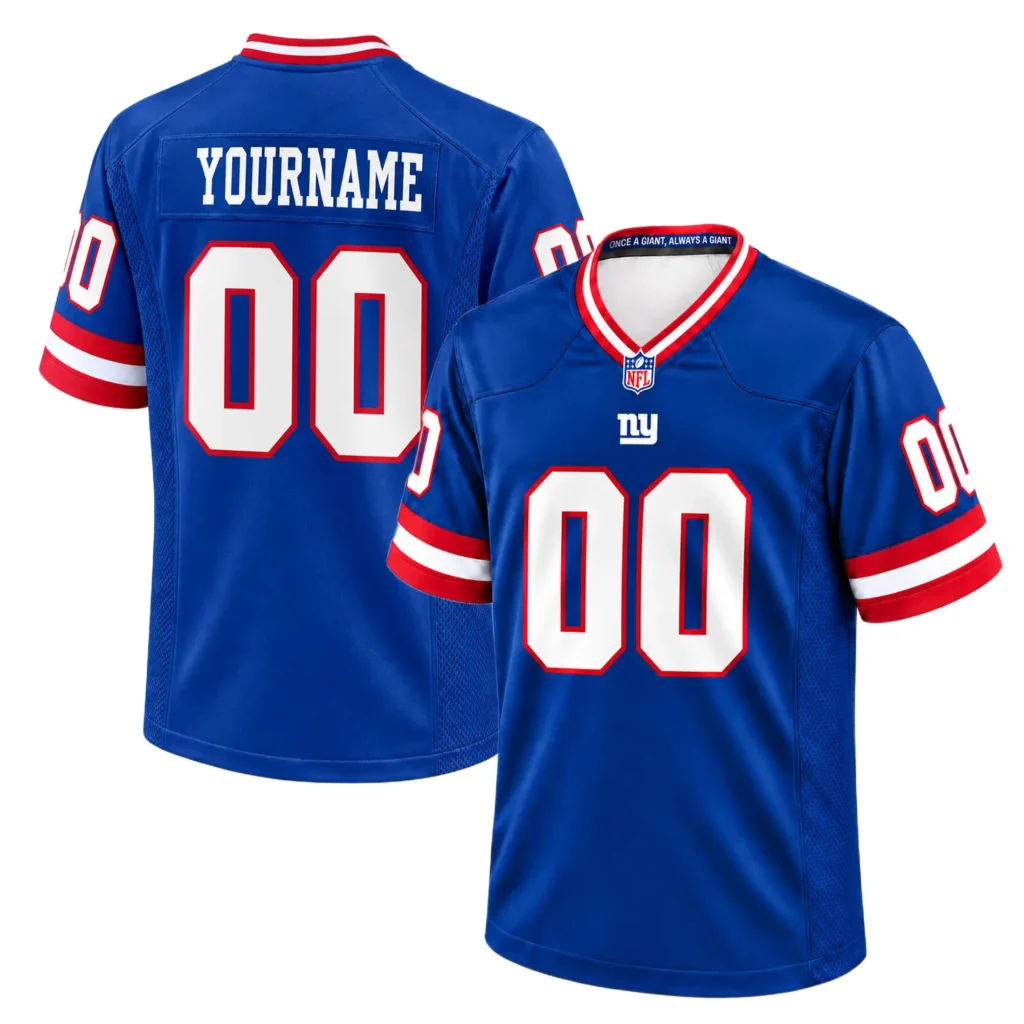 Kid's NY Giants Throwback Jersey 2026 Personalized Bold Name & Number