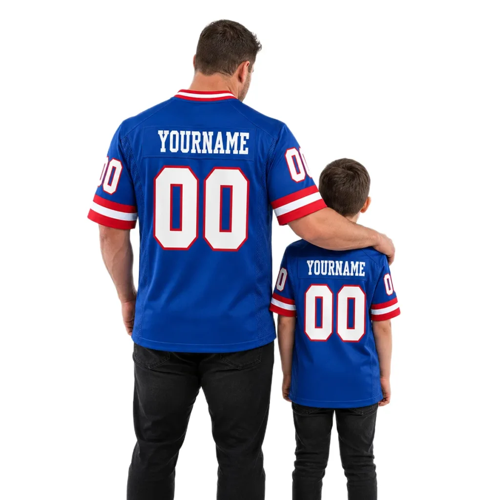 Kid's NY Giants Throwback Jersey 2026 Personalized Bold Name & Number