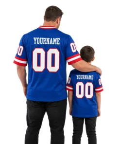 Kid's NY Giants Throwback Jersey 2026 Personalized Bold Name & Number
