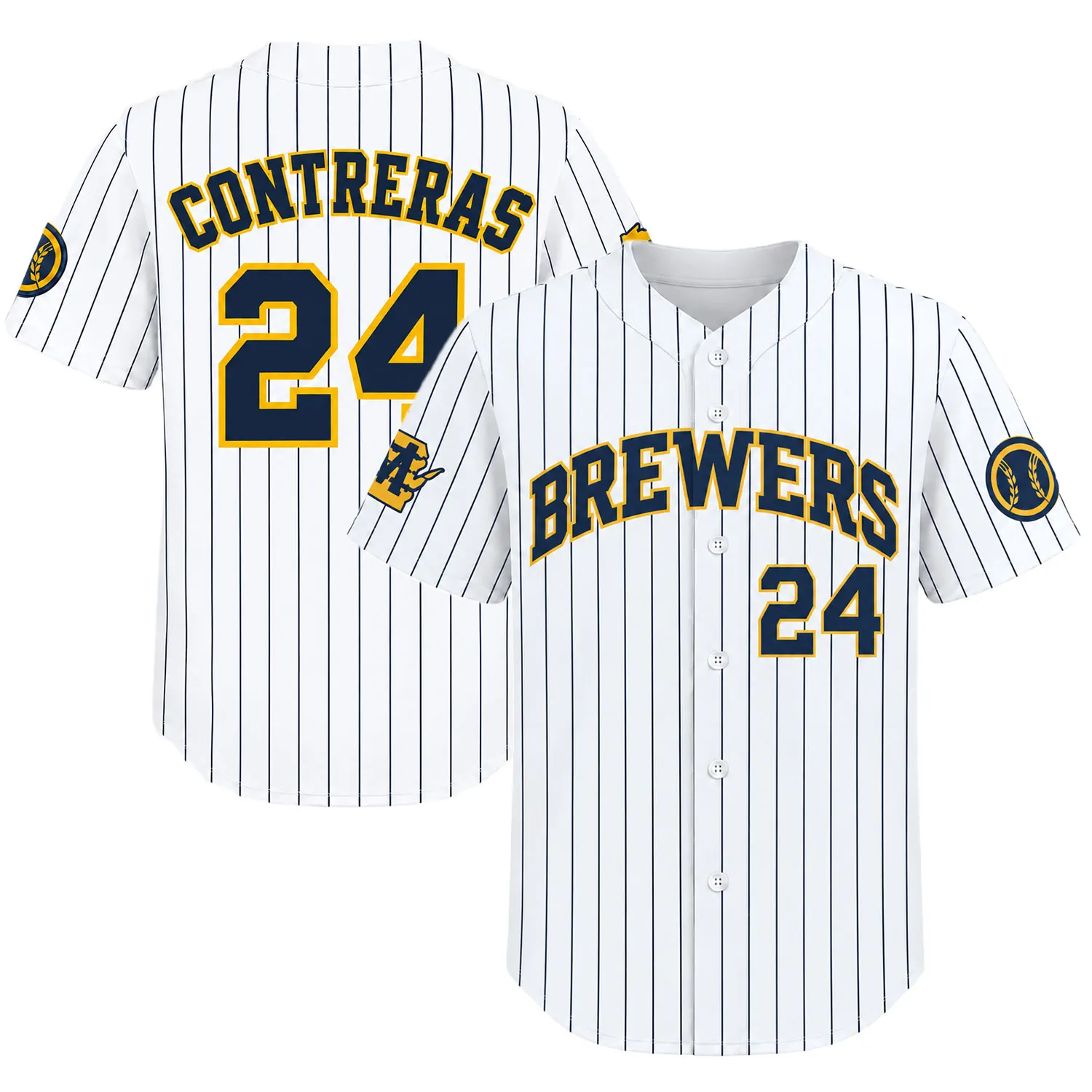 Kid's William Contreras Player Jersey Powerful Brewers Style