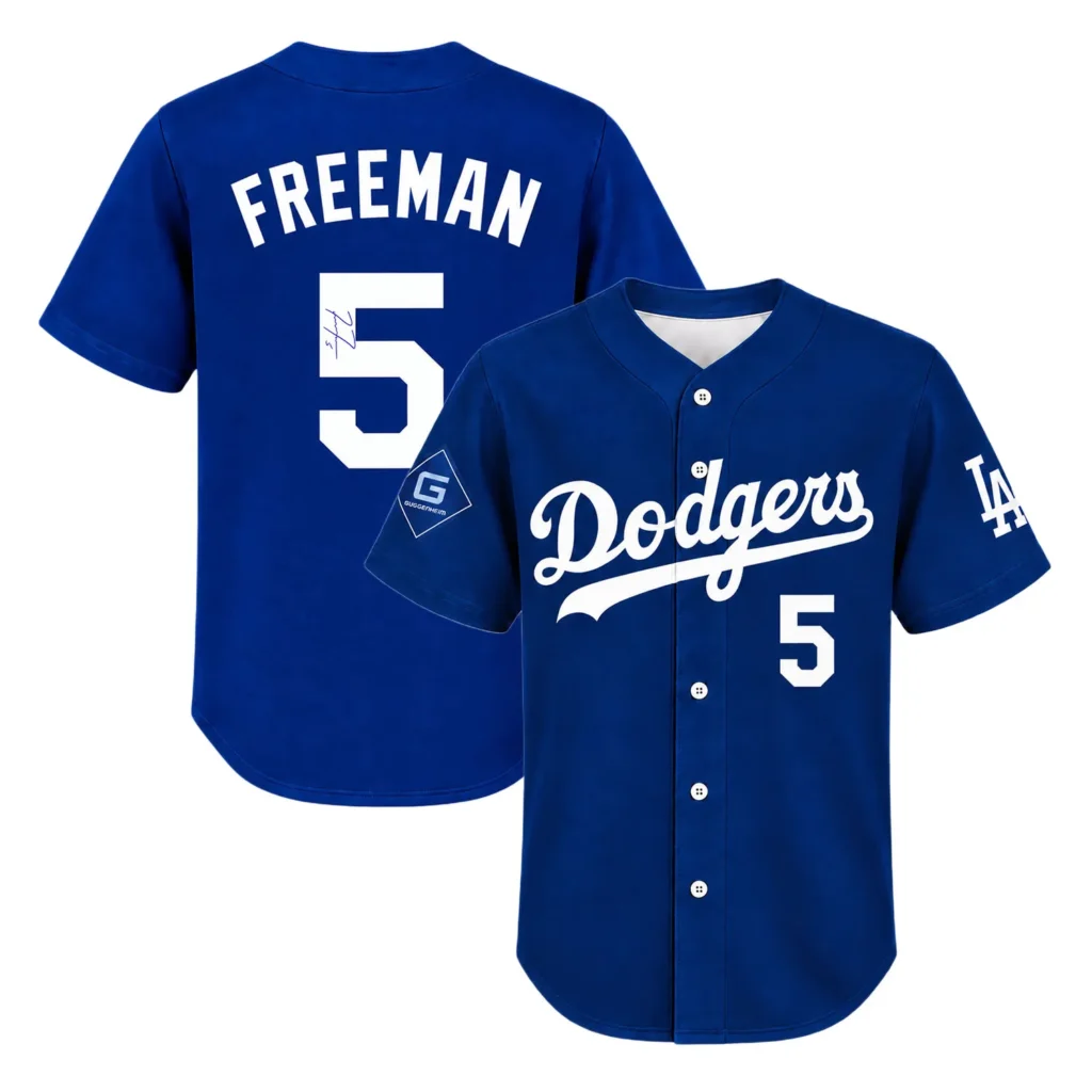 LA Dodgers Freddie Freeman Jersey Youth Dynamic Blue Style