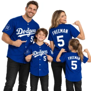 LA Dodgers Freddie Freeman Jersey Youth Dynamic Blue Style