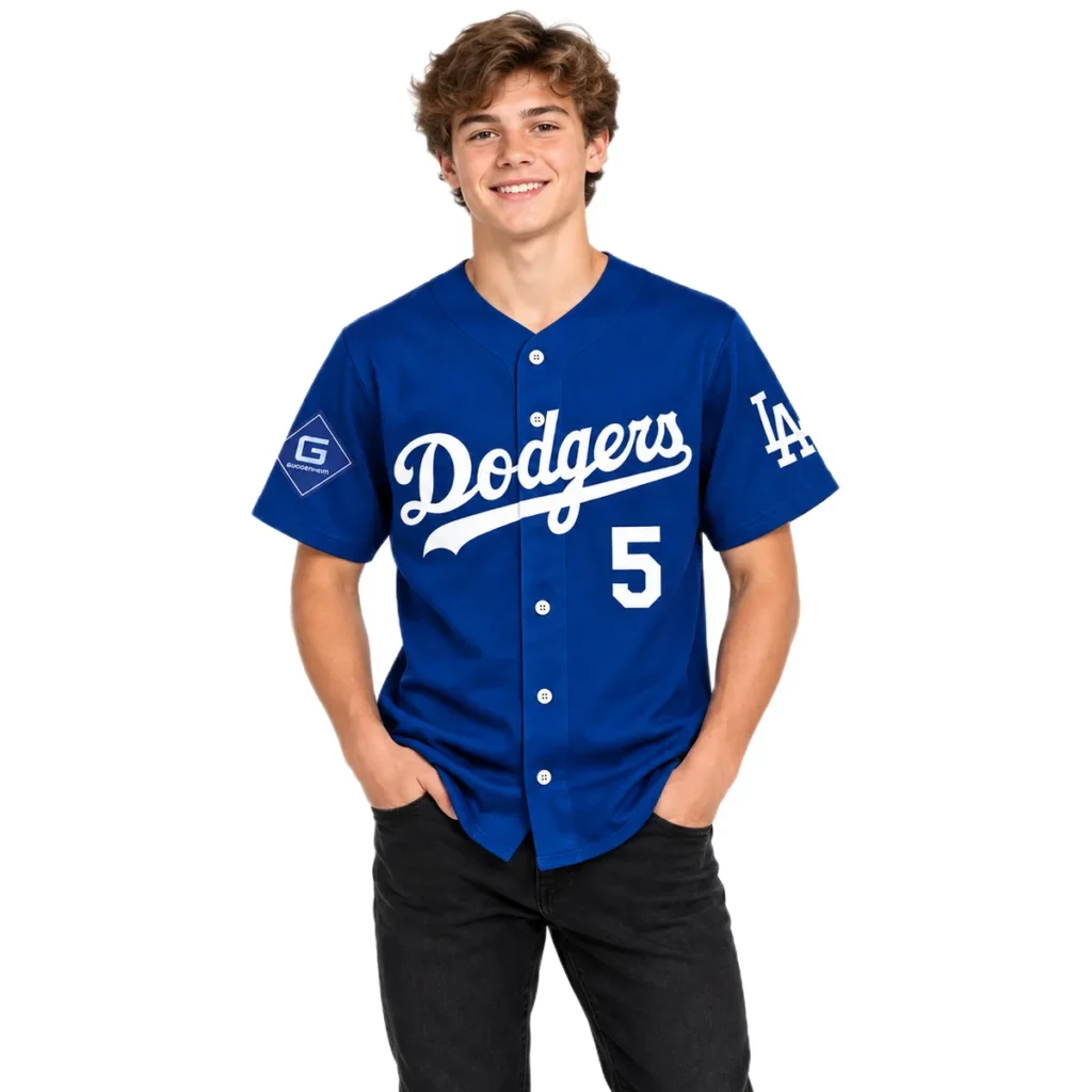 LA Dodgers Freddie Freeman Jersey Youth Dynamic Blue Style