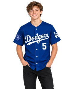 LA Dodgers Freddie Freeman Jersey Youth Dynamic Blue Style