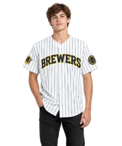 Logan Henderson Brewers Home White Jersey 2026 Bold Name & Number