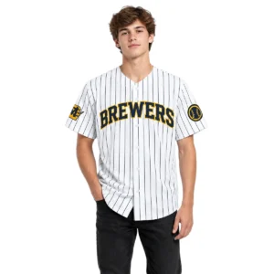 Logan Henderson Brewers Home White Jersey 2026 Bold Name & Number