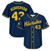 Logan Henderson Brewers Navy Jersey 2026 Bold Fan Apparel