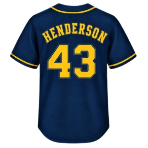 Logan Henderson Brewers Navy Jersey 2026 Bold Fan Apparel