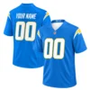 Los Angeles Chargers Jersey front and back in blue with personalized name and number