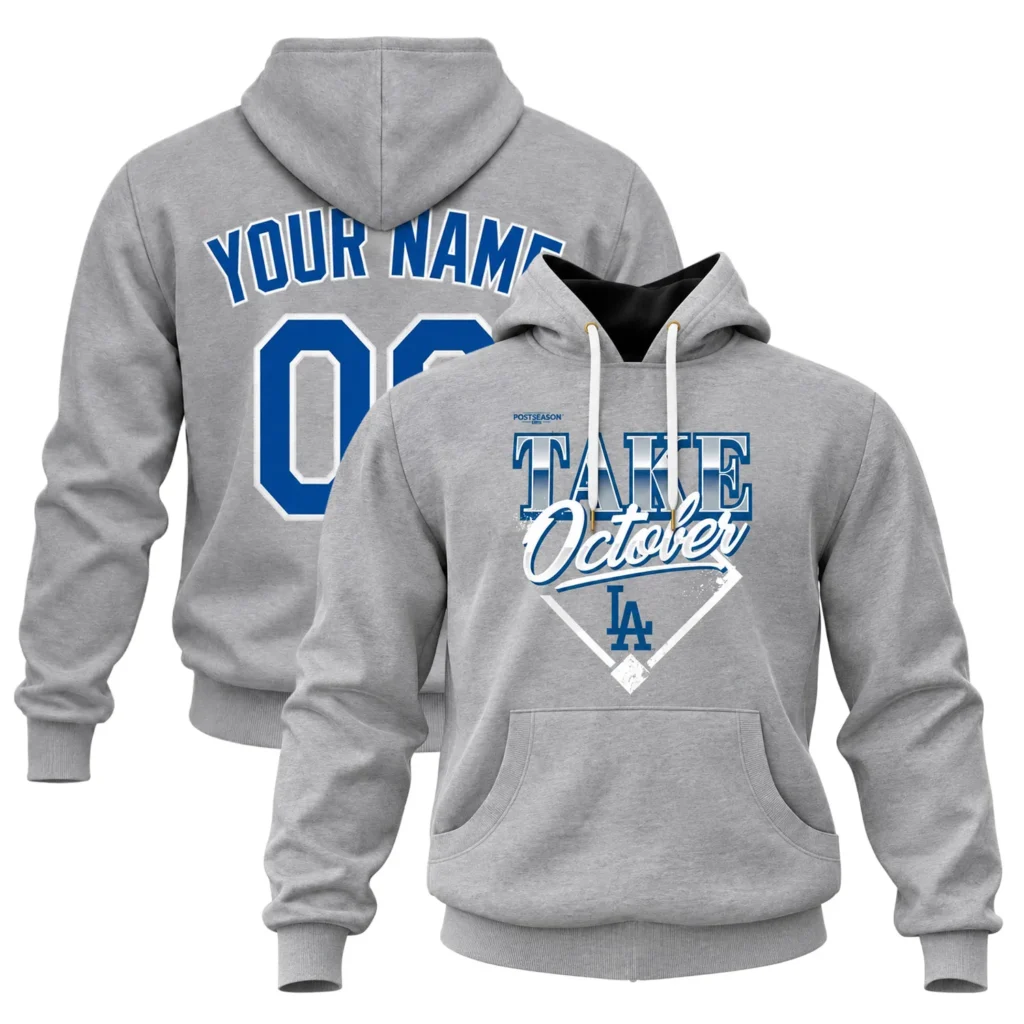 Los Angeles Dodgers 2026 Champions Custom Hoodie – Bold Locker Room Take October Division Series Distressed
