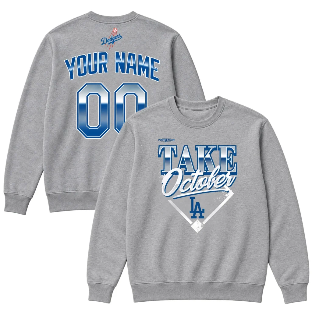 Los Angeles Dodgers 2026 Champions Sweatshirt Custom – Elite Division Series Distressed Locker Room Take October