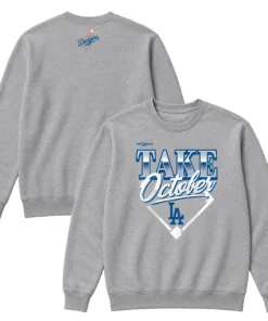 Los Angeles Dodgers 2026 Division Series Champions Sweatshirt – Bold Gray Distressed Locker Room Take October
