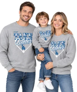 Los Angeles Dodgers 2026 Division Series Champions Sweatshirt – Bold Gray Distressed Locker Room Take October