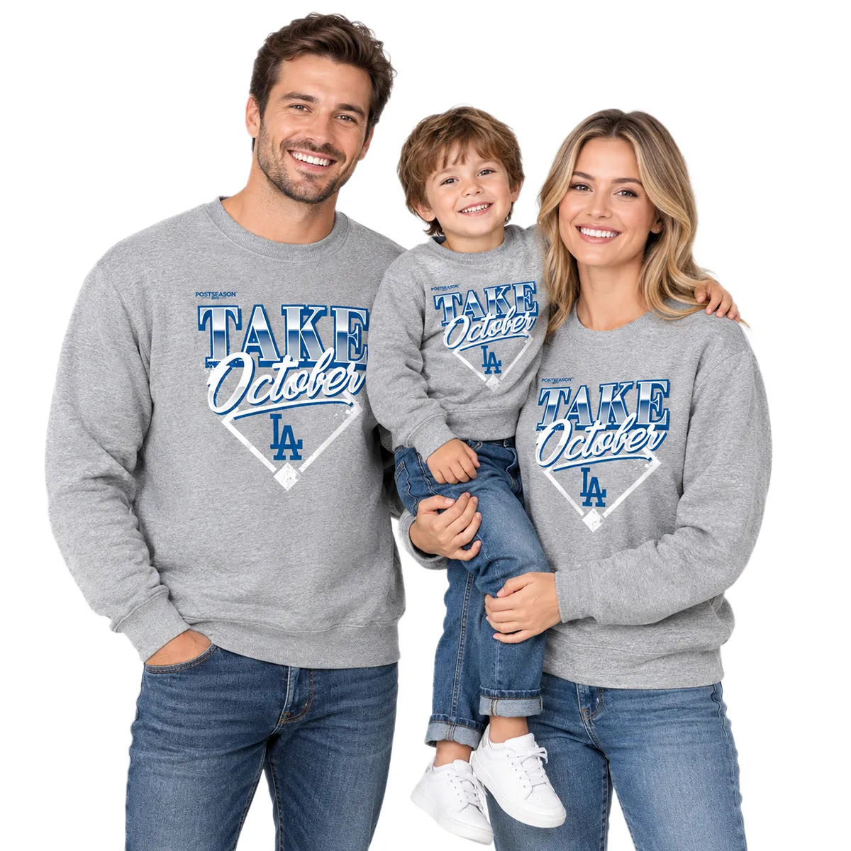 Los Angeles Dodgers 2026 Division Series Champions Sweatshirt – Bold Gray Distressed Locker Room Take October