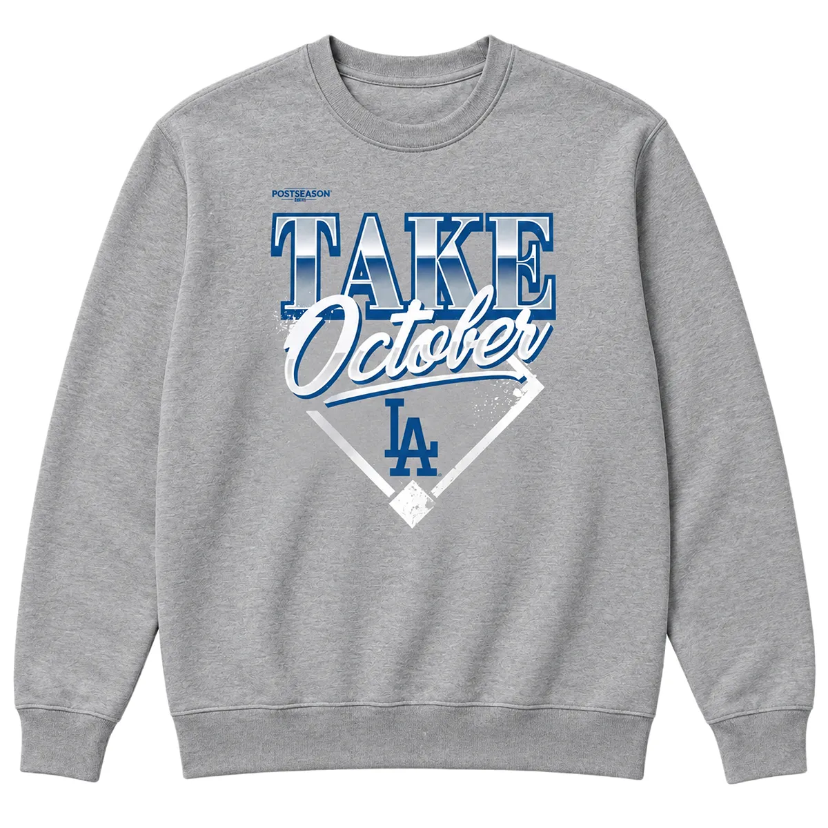 Los Angeles Dodgers 2026 Division Series Champions Sweatshirt – Bold Gray Distressed Locker Room Take October