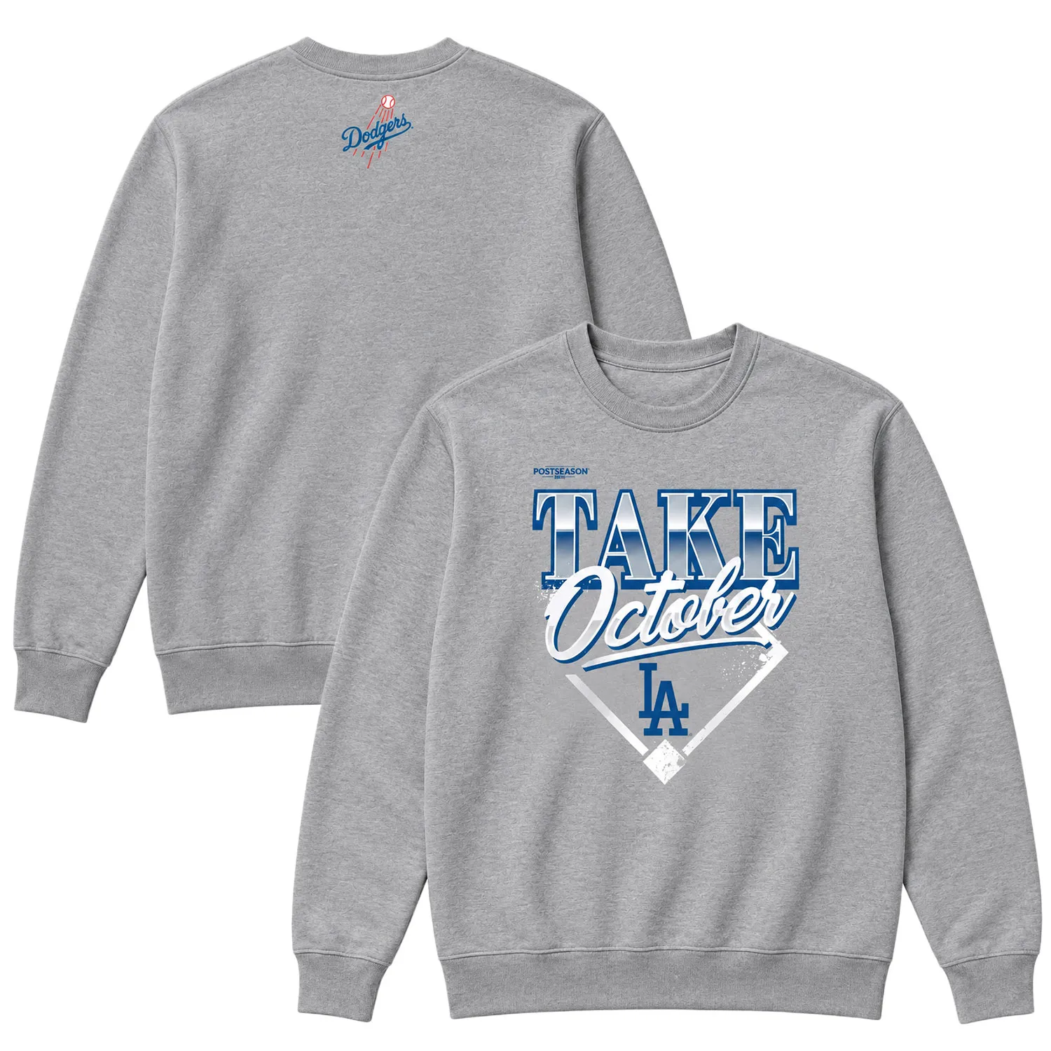 Los Angeles Dodgers 2026 Division Series Champions Sweatshirt – Bold Gray Distressed Locker Room Take October