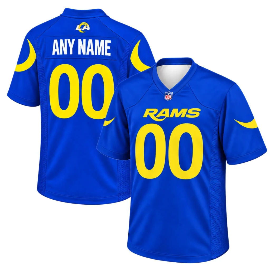 Los Angeles Rams Blue Jersey Custom Player Elite NFL Football Style