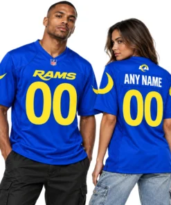 Los Angeles Rams Blue Jersey Custom Player Elite NFL Football Style