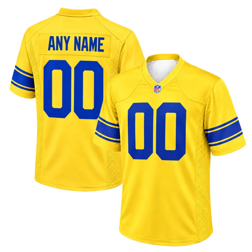 Los Angeles Rams Yellow Jersey 2026 Custom Player Bold NFL Style