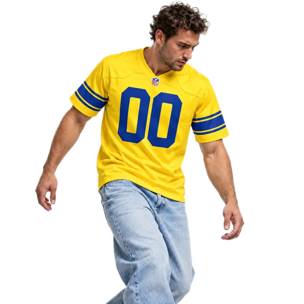 Los Angeles Rams Yellow Jersey 2026 Custom Player Bold NFL Style