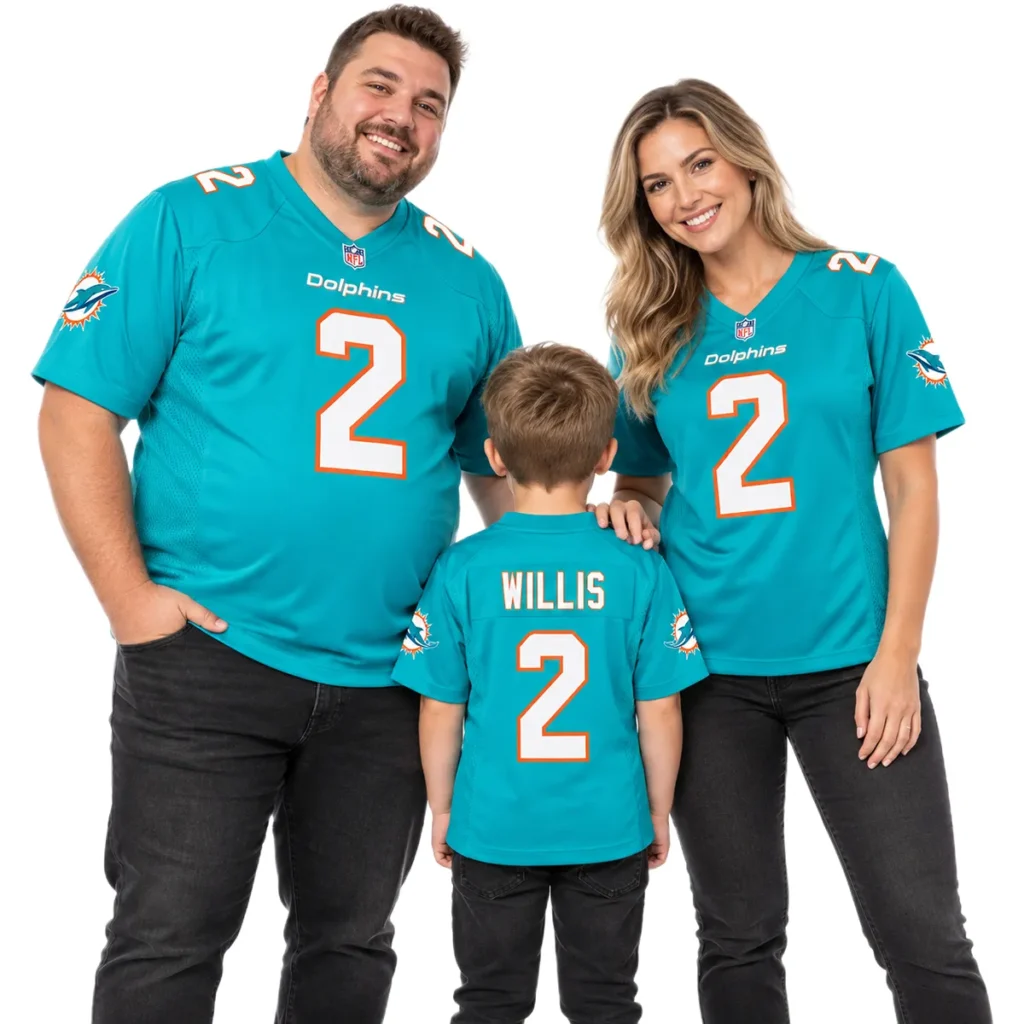 Malik Willis Aqua Jersey 2026 Dynamic Miami Dolphins Home Style