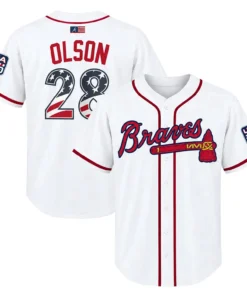 Matt Olson Atlanta Braves Jersey Dynamic fourth of july baseball