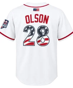 Matt Olson Atlanta Braves Jersey Dynamic fourth of july baseball