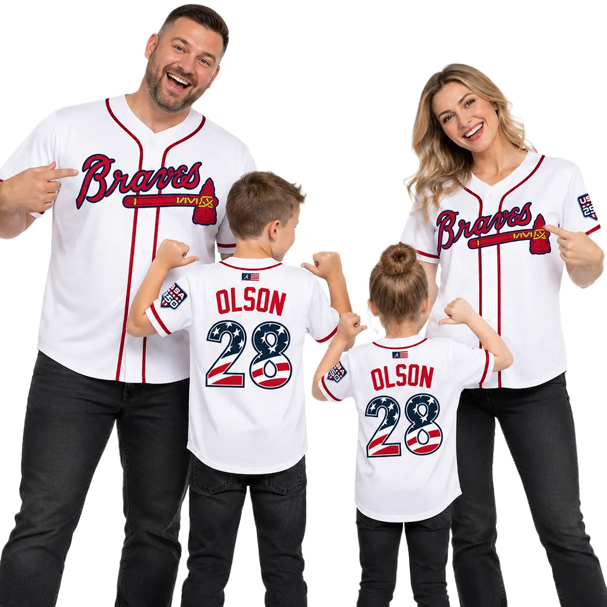 Matt Olson Atlanta Braves Jersey Dynamic fourth of july baseball