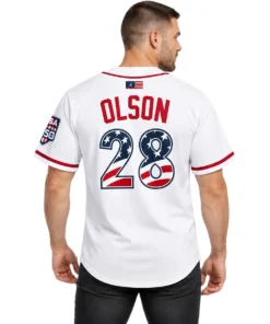 Matt Olson Atlanta Braves Jersey Dynamic fourth of july baseball