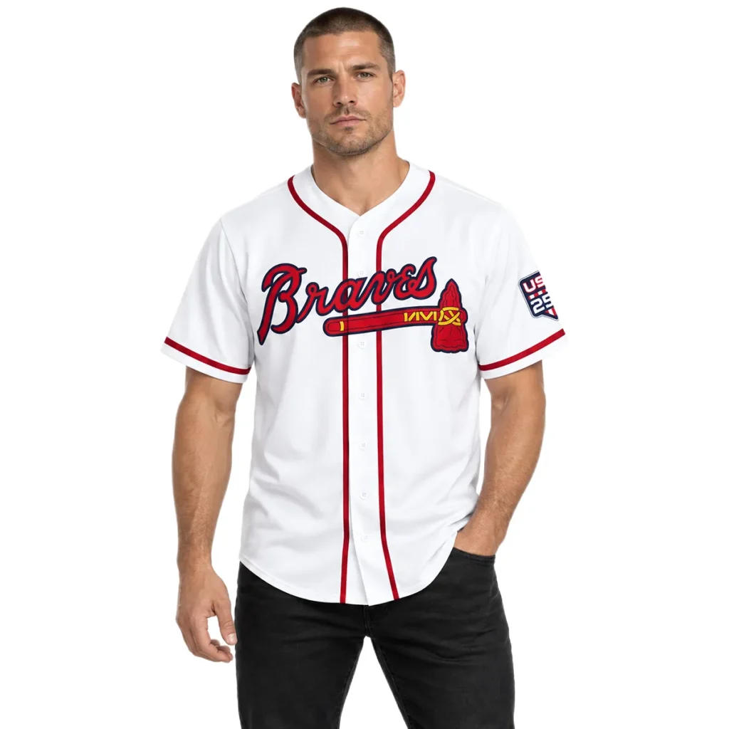 Matt Olson Atlanta Braves Jersey Dynamic fourth of july baseball