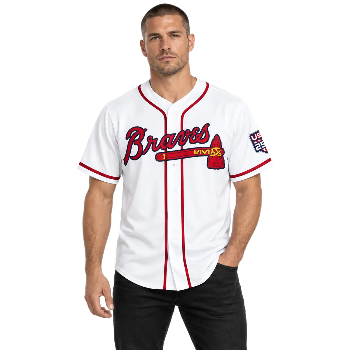 Matt Olson Atlanta Braves Jersey Dynamic fourth of july baseball