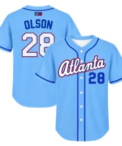 Matt Olson Braves Blue Jersey Elite MBB baseball