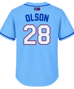 Matt Olson Braves Blue Jersey Elite MBB baseball