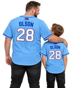 Matt Olson Braves Blue Jersey Elite MBB baseball