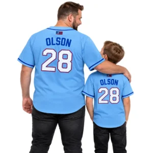 Matt Olson Braves Blue Jersey Elite MBB baseball