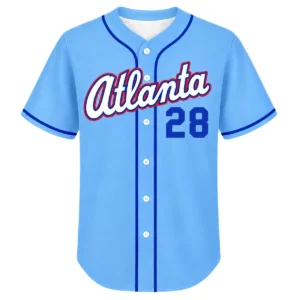 Matt Olson Braves Blue Jersey Elite MBB baseball