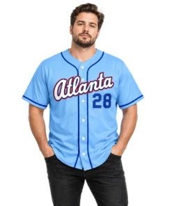 Matt Olson Braves Blue Jersey Elite MBB baseball