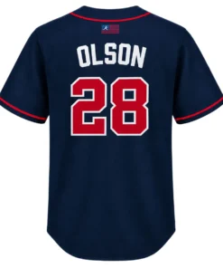 Matt Olson Braves Navy Jersey Elite Alternate baseball