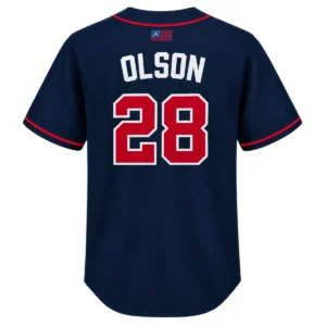 Matt Olson Braves Navy Jersey Elite Alternate baseball