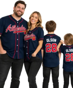 Matt Olson Braves Navy Jersey Elite Alternate baseball