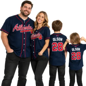 Matt Olson Braves Navy Jersey Elite Alternate baseball
