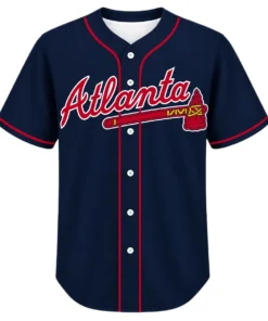 Matt Olson Braves Navy Jersey Elite Alternate baseball
