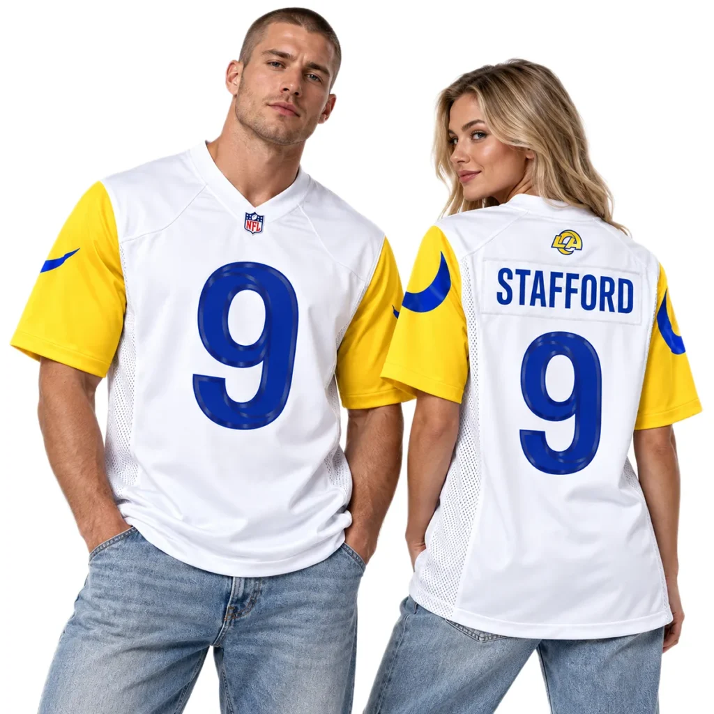 Matthew Stafford Los Angeles Rams White Jersey Vibrant Alternate Game Day