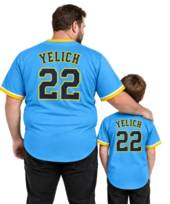 Men's Christian Yelich Brewers Blue Jersey Elite Fan Gear