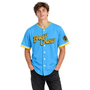 Men's Christian Yelich Brewers Blue Jersey Elite Fan Gear