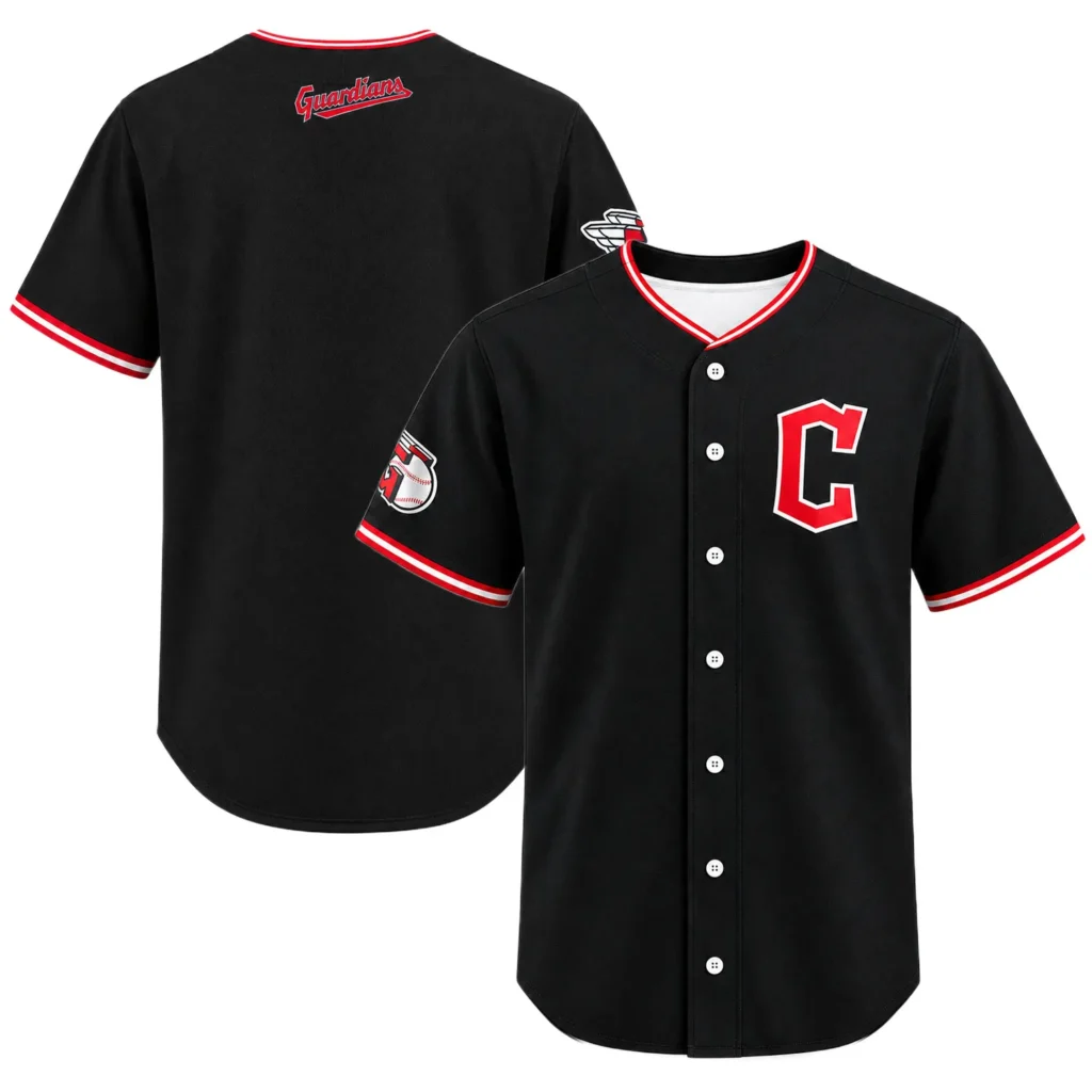 Men's Cleveland Guardians Black Replica Jersey Limited