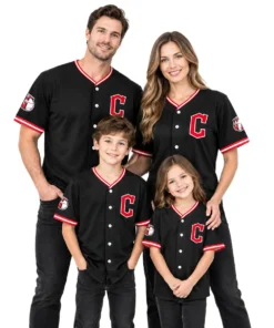 Men's Cleveland Guardians Black Replica Jersey Limited